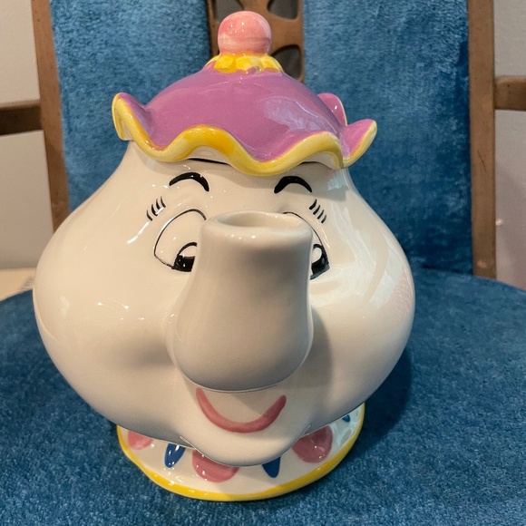Vintage Treasure Craft 1990s Disney Beauty & the Beast Tea Pot Mrs. Potts - Picture 6 of 10